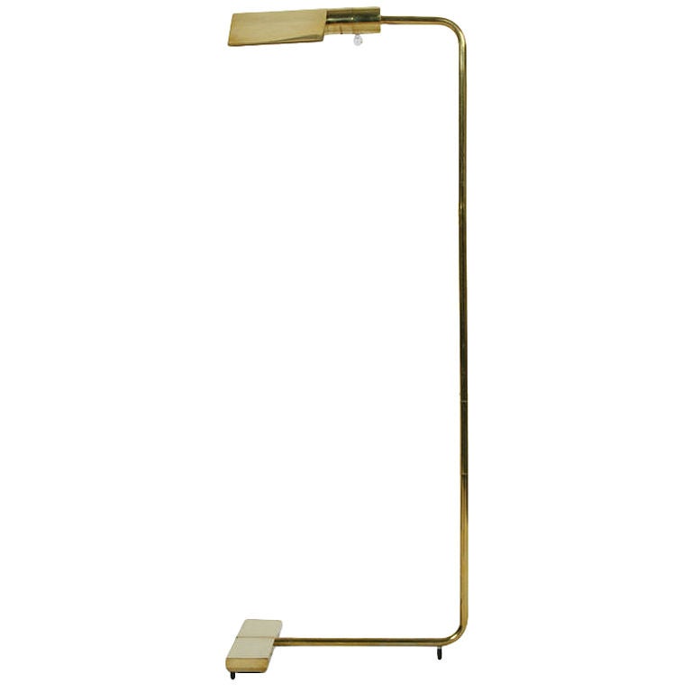Classic Cantilevered Swivel Brass Reading Lamp by Cedric Hartman For Sale