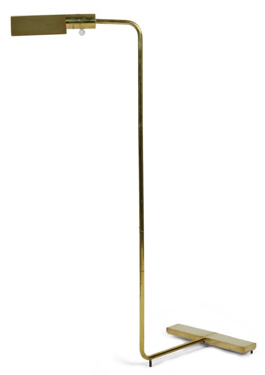 Classic Cantilevered Swivel Brass Reading Lamp by Cedric Hartman For Sale 1