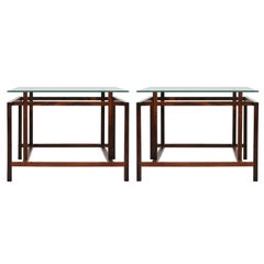 Danish Rosewood Architectural Occasional Tables by Henning Norgaard for Komfort