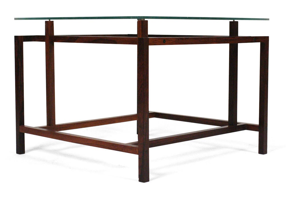 Mid-20th Century Danish Rosewood Architectural Occasional Tables by Henning Norgaard for Komfort For Sale