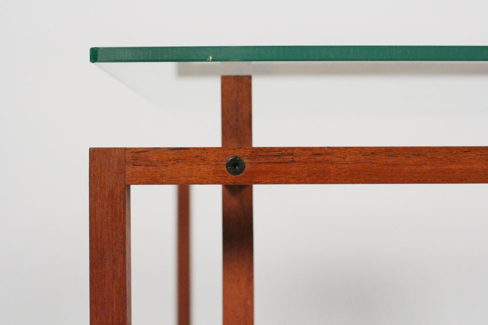 Danish Teak Architectural Frame End Tables by Henning Norgaard for Komfort For Sale 4