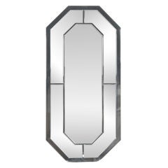 Elongated Octagonal Chrome Mirror after Milo Baughman