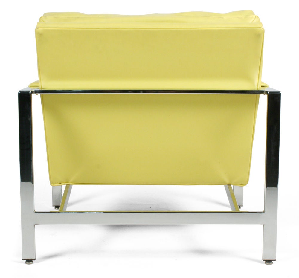 yellow upholstered chair