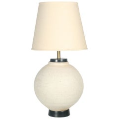 Large Round Speckle Glazed Ceramic Table Lamp