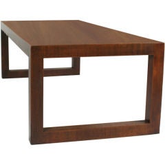 Rectangular Open Frame Walnut Cocktail Table by Widdicomb