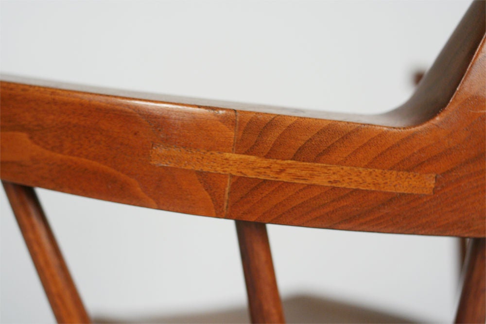 American Bench Made Walnut Captain's Chairs by George Nakashima For Sale 2