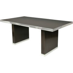 Plateau Slab Leg Expandable Dining Table by Pierre Cardin