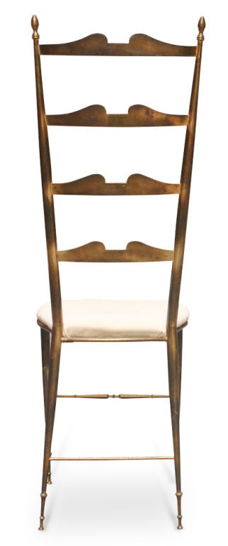 Pair of Tall Ladder Back Side Chairs by Chiavari In Good Condition In New York, NY