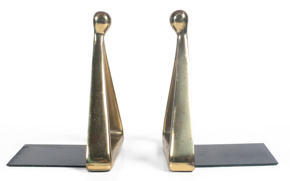 American Bronze Triangle Bookends by Ben Seibel
