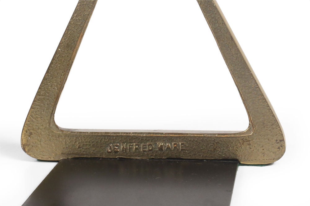 Bronze Triangle Bookends by Ben Seibel 2