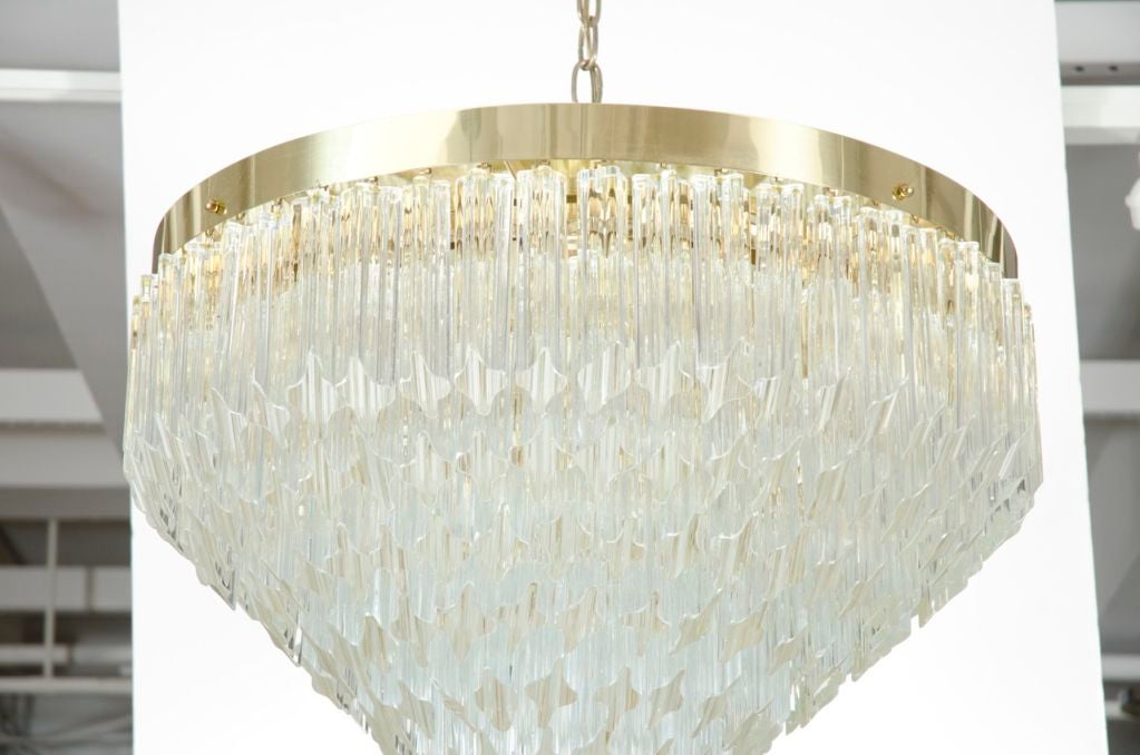 prism framed mercury glass chandelier