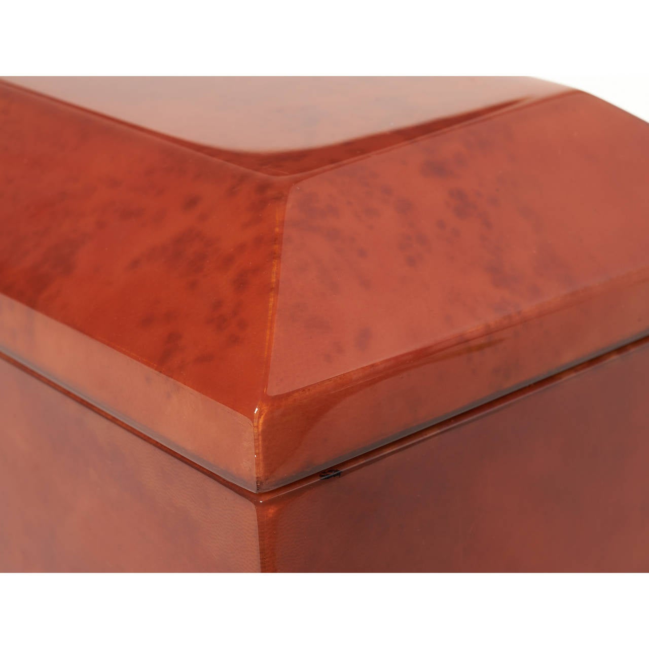 Blood Red Parchment Wrapped Casket Jewelry Box by Maitland-Smith 1