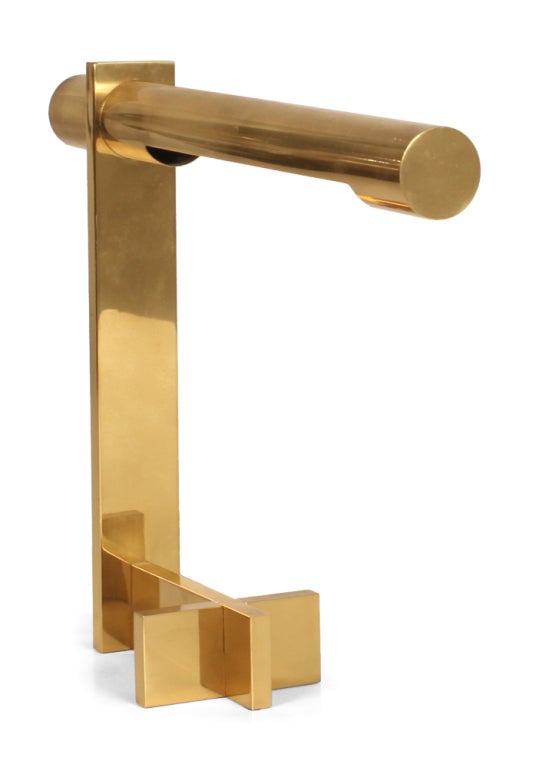 American Polished Brass Cantilevered Desk Lamp by Casella