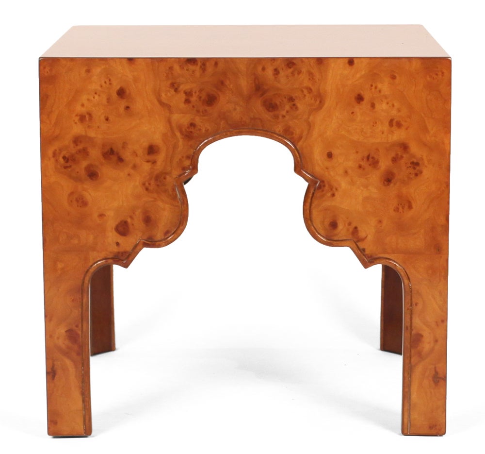Mid-20th Century American Burl Silhouette Occasional Tables by Drexel Furniture For Sale