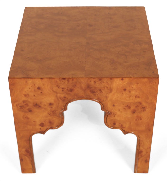 American Burl Silhouette Occasional Tables by Drexel Furniture For Sale 1