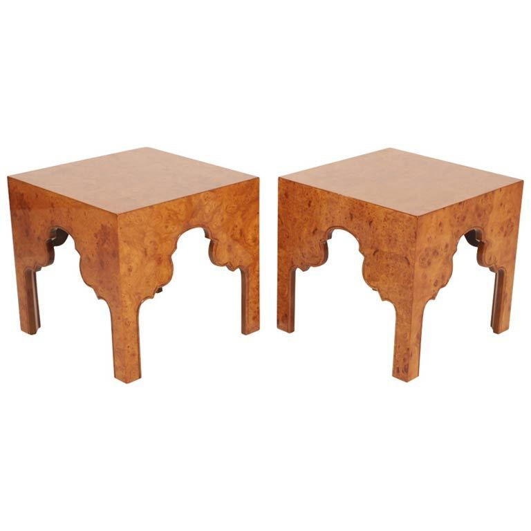 American Burl Silhouette Occasional Tables by Drexel Furniture For Sale