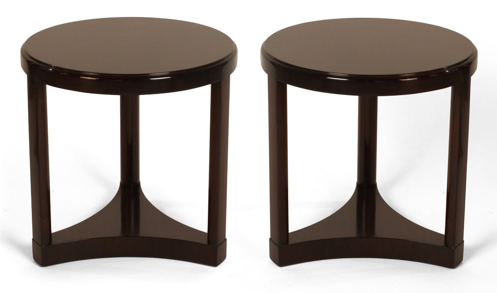 Mid-20th Century Pair of Neoclassical Occasional Tables by Edward J Wormley