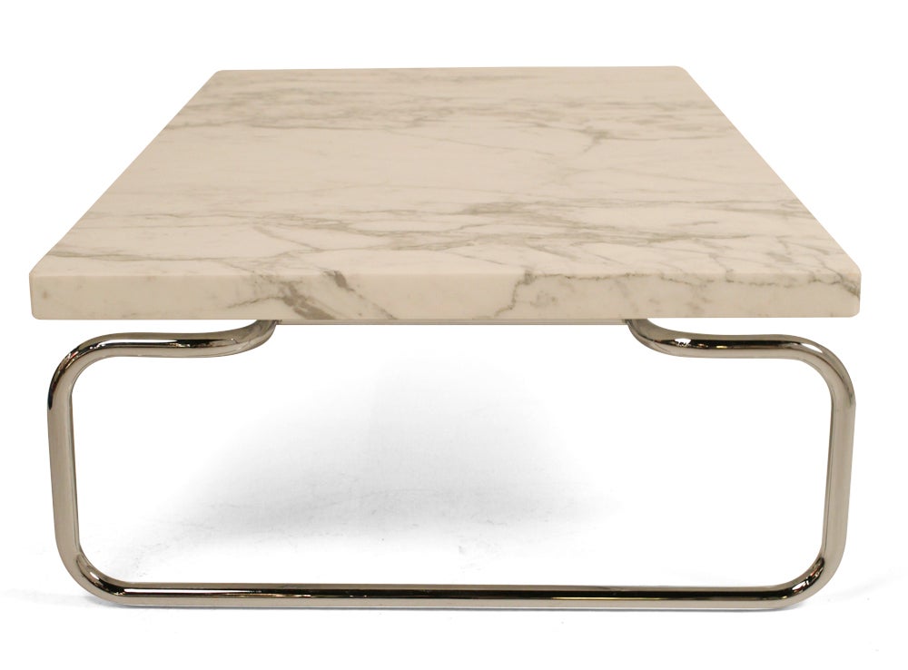 Italian Monolithic Marble Cocktail Table by Michael McCarthy for Cassina For Sale