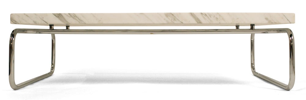 Monolithic Marble Cocktail Table by Michael McCarthy for Cassina For Sale 1