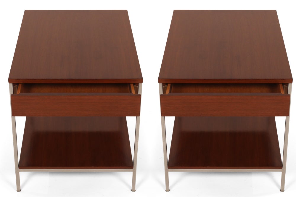 Mid-Century Modern American Single Drawer End Tables by George Nelson for Herman Miller For Sale