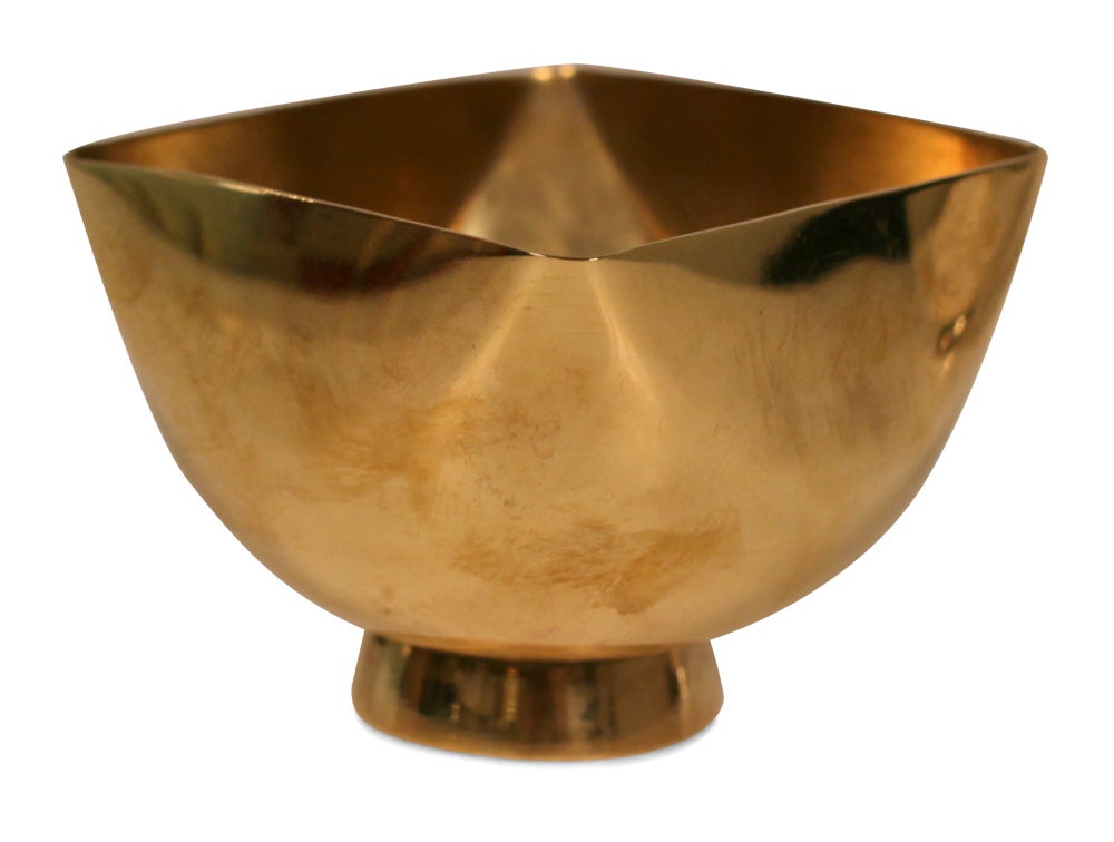 American Brass Footed Dish by Ward Bennett