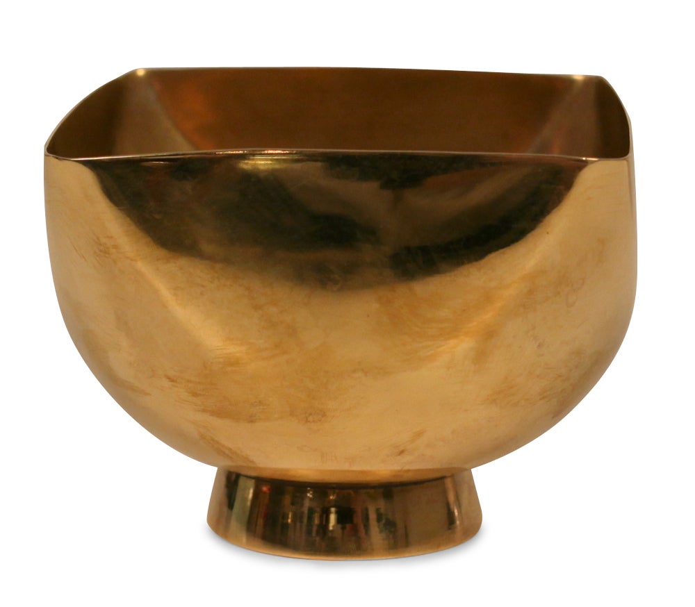 Late 20th Century Brass Footed Dish by Ward Bennett