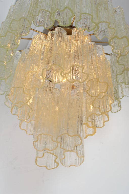 tiered glass chandelier