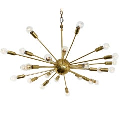 Polished Brass Sputnik Chandelier