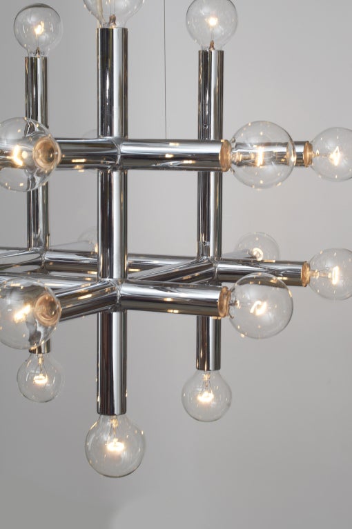 Space Age Chandelier by Trix and Robert Haussmann for Swiss Lamps International In Excellent Condition For Sale In New York, NY