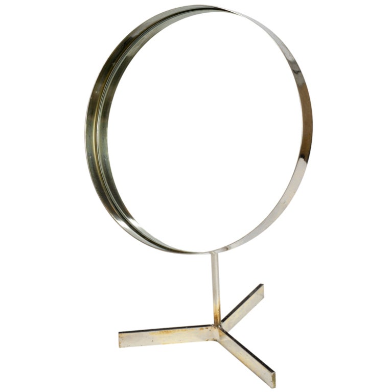 English Minimalist Tripod Vanity Mirror by Robert Welch for Durlston Designs Ltd For Sale