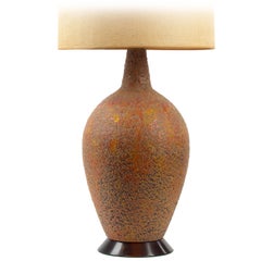 Vintage Large "Lava" Glaze Table Lamp after Marcello Fantoni