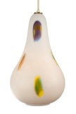 Italian Satin Glass Gourd Pendant