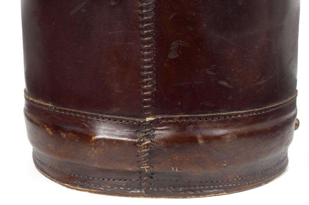 English Handcrafted Strap Handle Leather Bucket 1