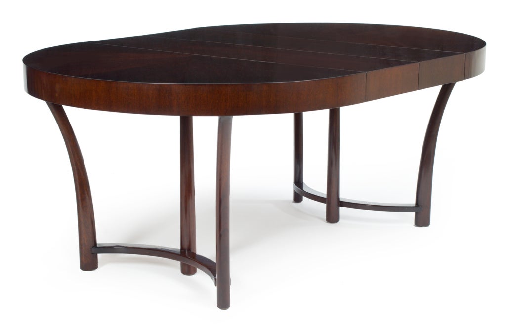 Mid-Century Modern American Round to Racetrack Dining Table by T.H. Robsjohn-Gibbings for Widdicomb For Sale