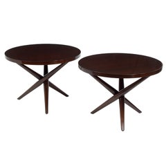 American Tripod Base Round Lamp Tables by T.H. Robsjohn-Gibbings for Widdicomb