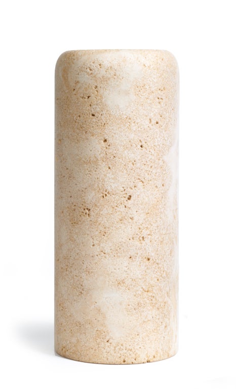 Italian Travertine Vase after Enzo Mari In Excellent Condition In New York, NY
