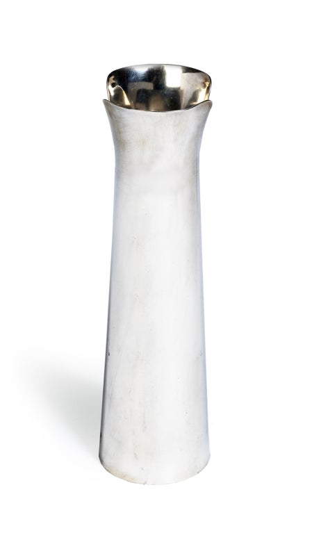 Italian Silver Plate Spilt Neck Bud Vase by Fala 1