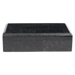 Jet Black Quartzite Veneered Keepsake Box by Maitland-Smith, Ltd