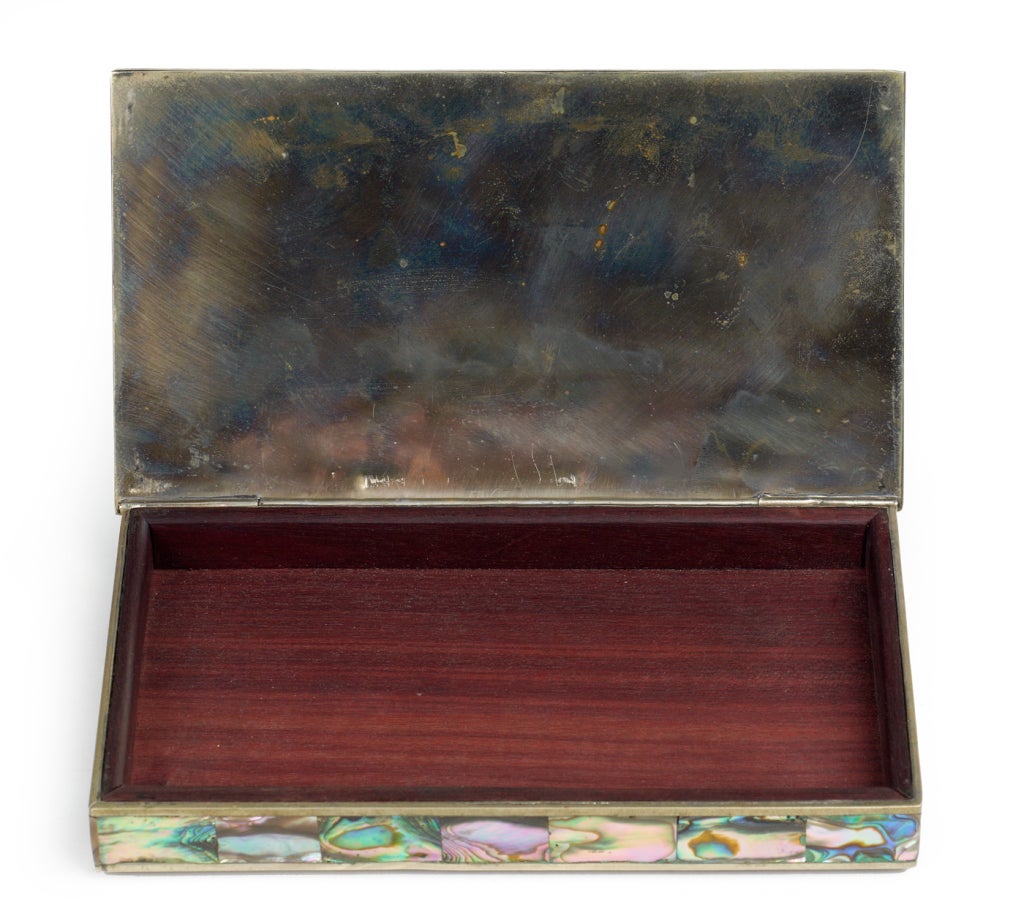 Alpaca Mexican Abalone Keepsake Box after Salvador Teran 1