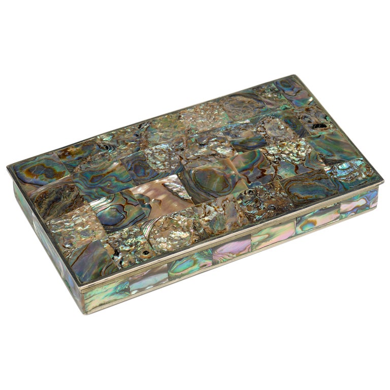 Alpaca Mexican Abalone Keepsake Box after Salvador Teran