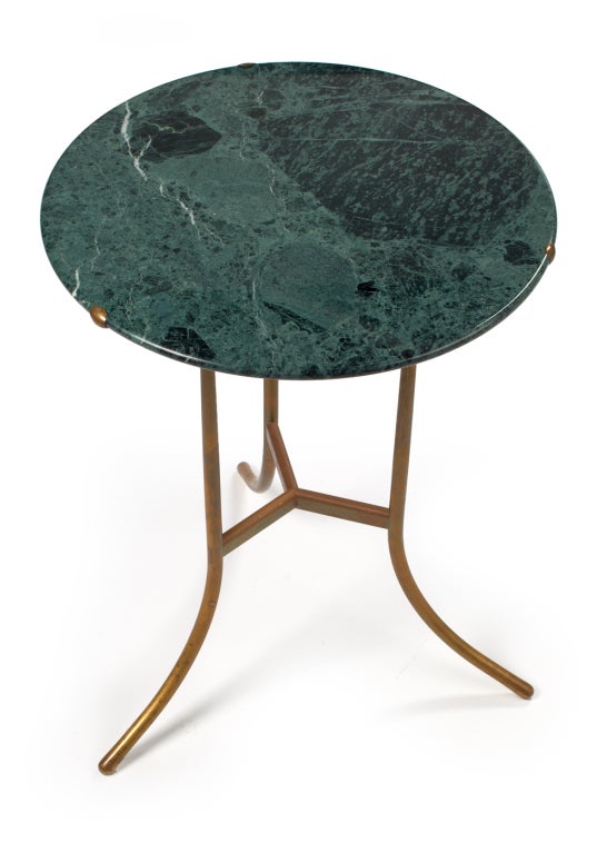 Round Verde Issorie Marble Gueridon by Cedric Hartman In Excellent Condition In New York, NY