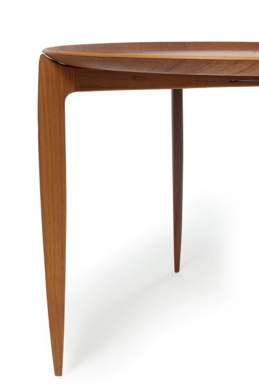 Danish Set of Fold Away Tray Top Side Tables from Fritz Hansen