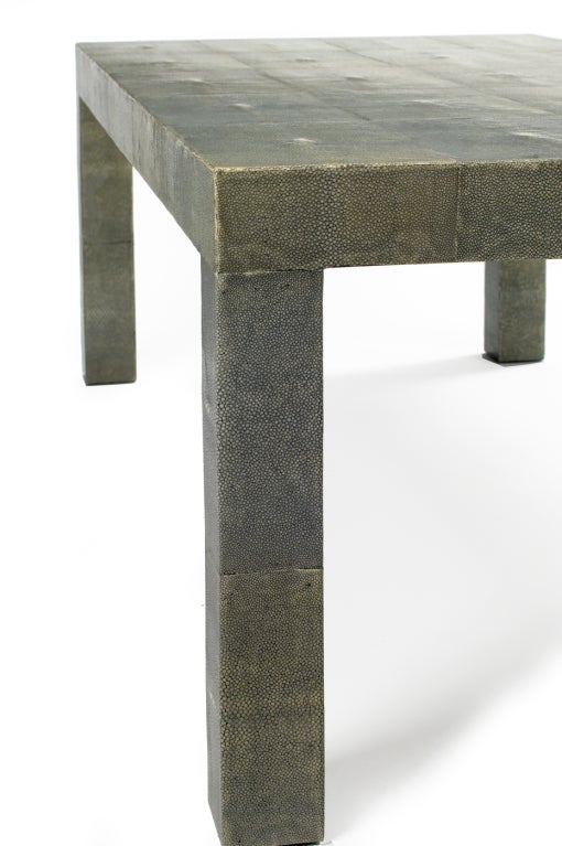 Shagreen Cocktail Table after R & Y Augousti For Sale 1