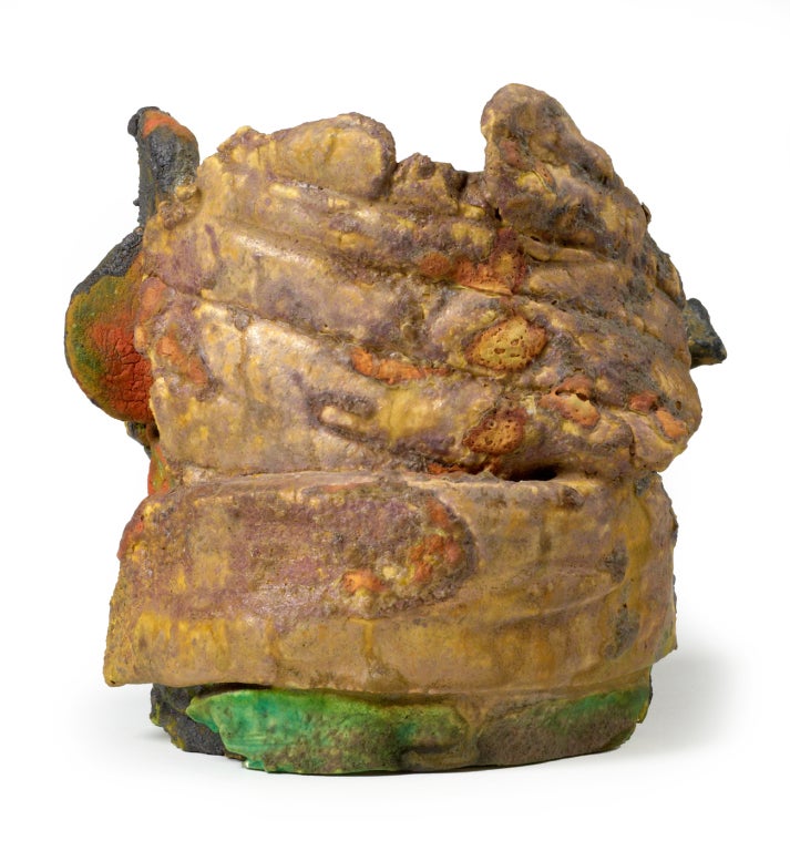 American 'Funk Pot' Series Ceramic Vessel by Stan Bitters In Excellent Condition For Sale In New York, NY