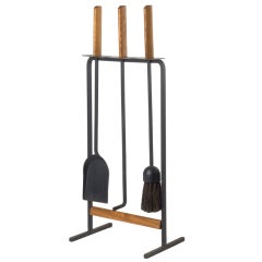 Floor Standing Set of Three Fireplace Tools after Tony Paul