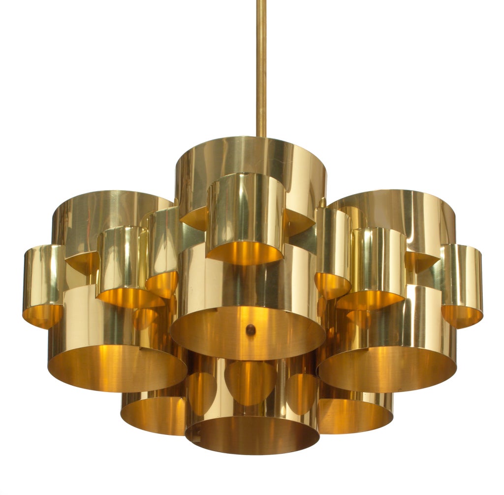 Mid-Century Modern Pair of 'Cloud' Chandeliers by Curtis Jere