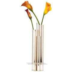 'Orgue' Graduated Tube Silver Plate Vase by Gio Ponti for Christofle 8