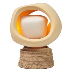 American Enigmatic Bisque and Stoneware Table Lamp by Sculplight