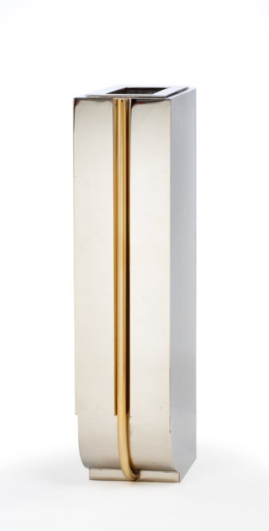 Italian Tall ' Art Deco' Style Column Vase by Montagnani for Lorin Marsh For Sale