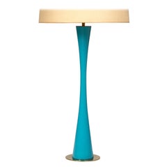 American Lithe Azure Blue Table Lamps by Stewart Ross James for Hansen, NYC